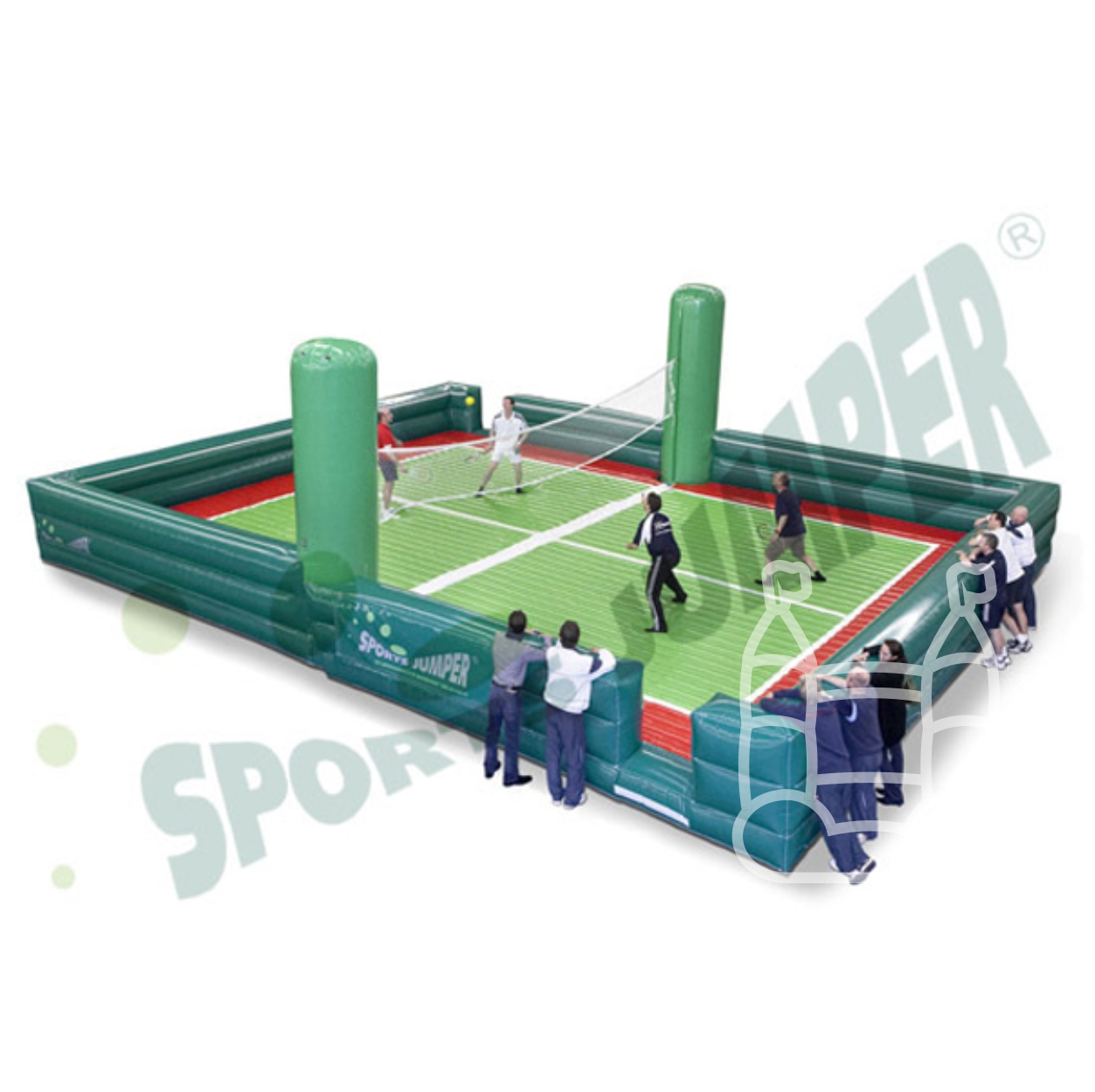 Sportsjumper tennisveld 15x10m huren