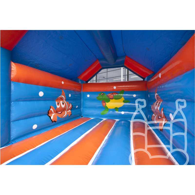 Springkussen Clownvis 5x4 met dak huren