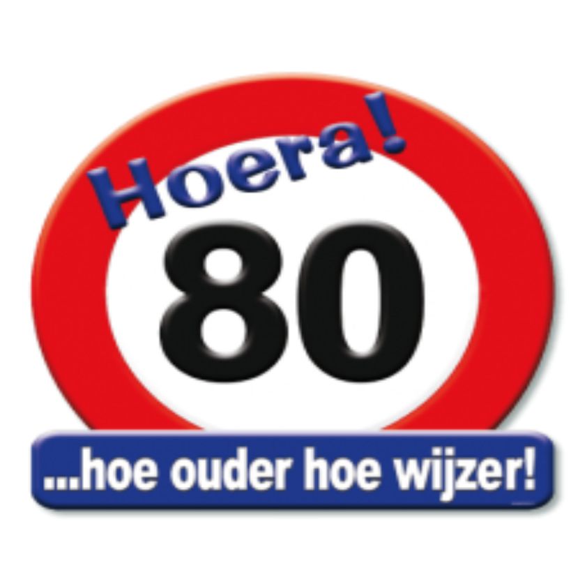 Huldeschild 80 jaar kopen