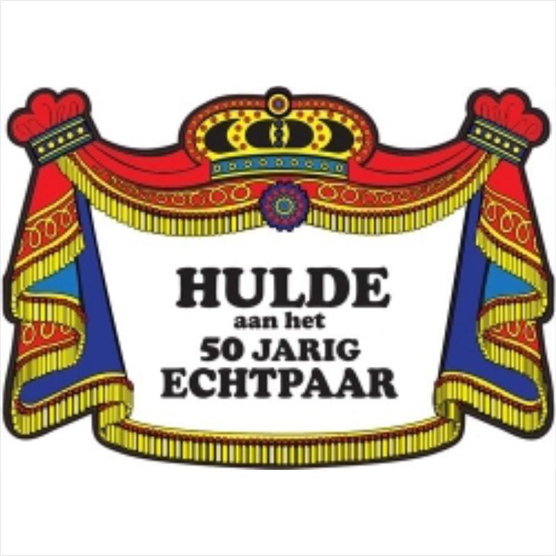 Kroonschild Hulde aan het 50 jarig bruidspaar kopen