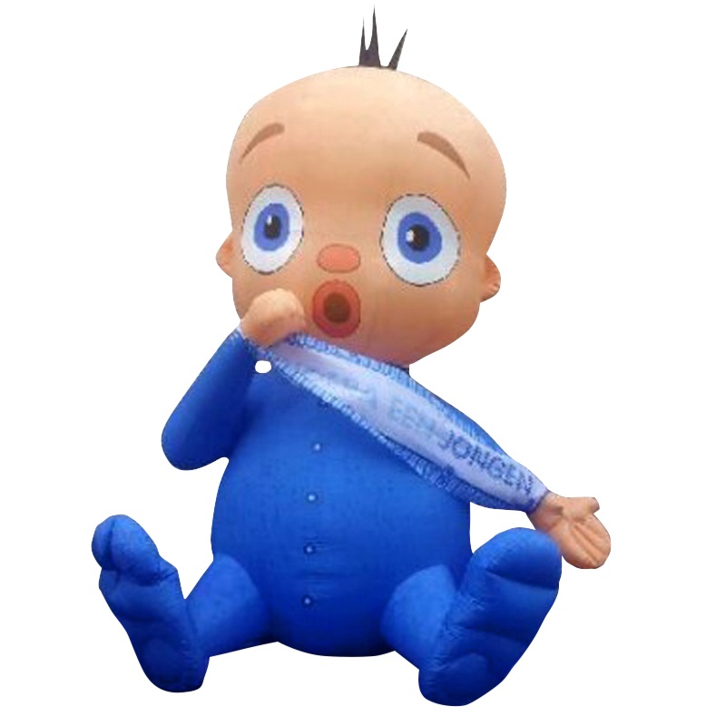 Opblaasbare Baby Jongen Blauw 2,5m huren