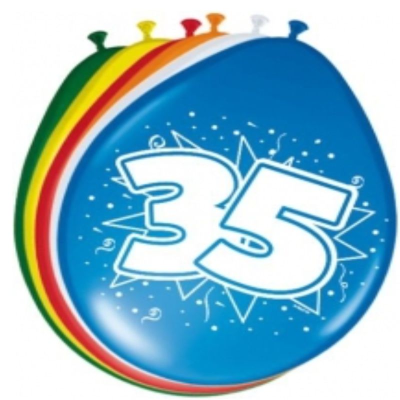 Cijferballon 35 jaar (8 stuks) kopen