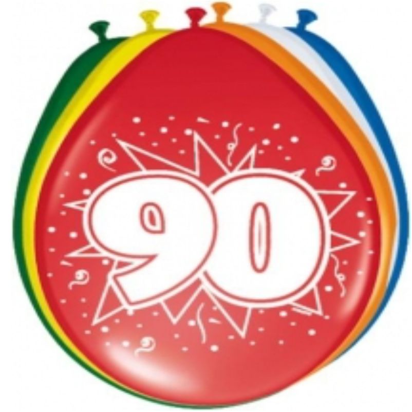Cijferballon 90 jaar (8 stuks) kopen