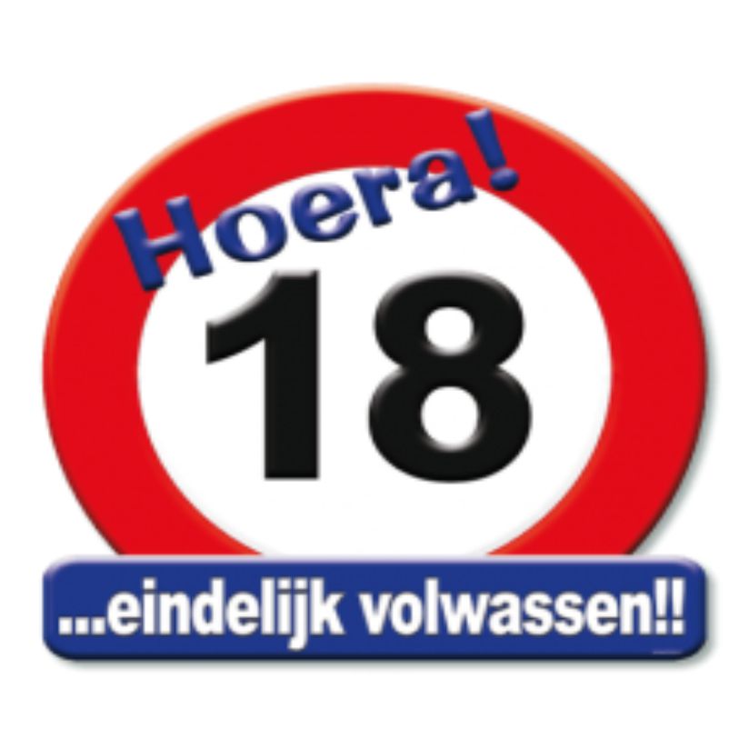 Huldeschild 18 jaar kopen
