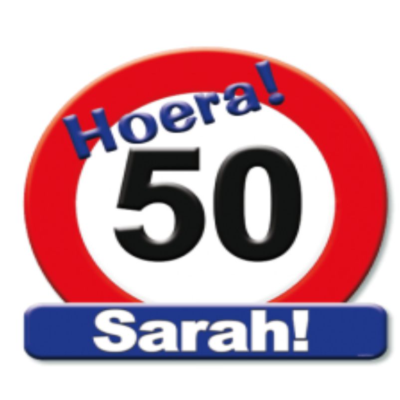 Huldeschild 50 jaar Sarah kopen