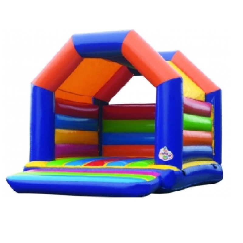 Springkussen Rainbow met dak 6x5m huren