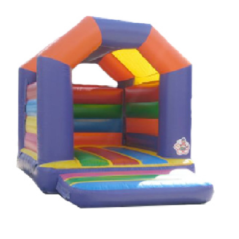 Springkussen Midi Regenboog met dak 4x3m huren